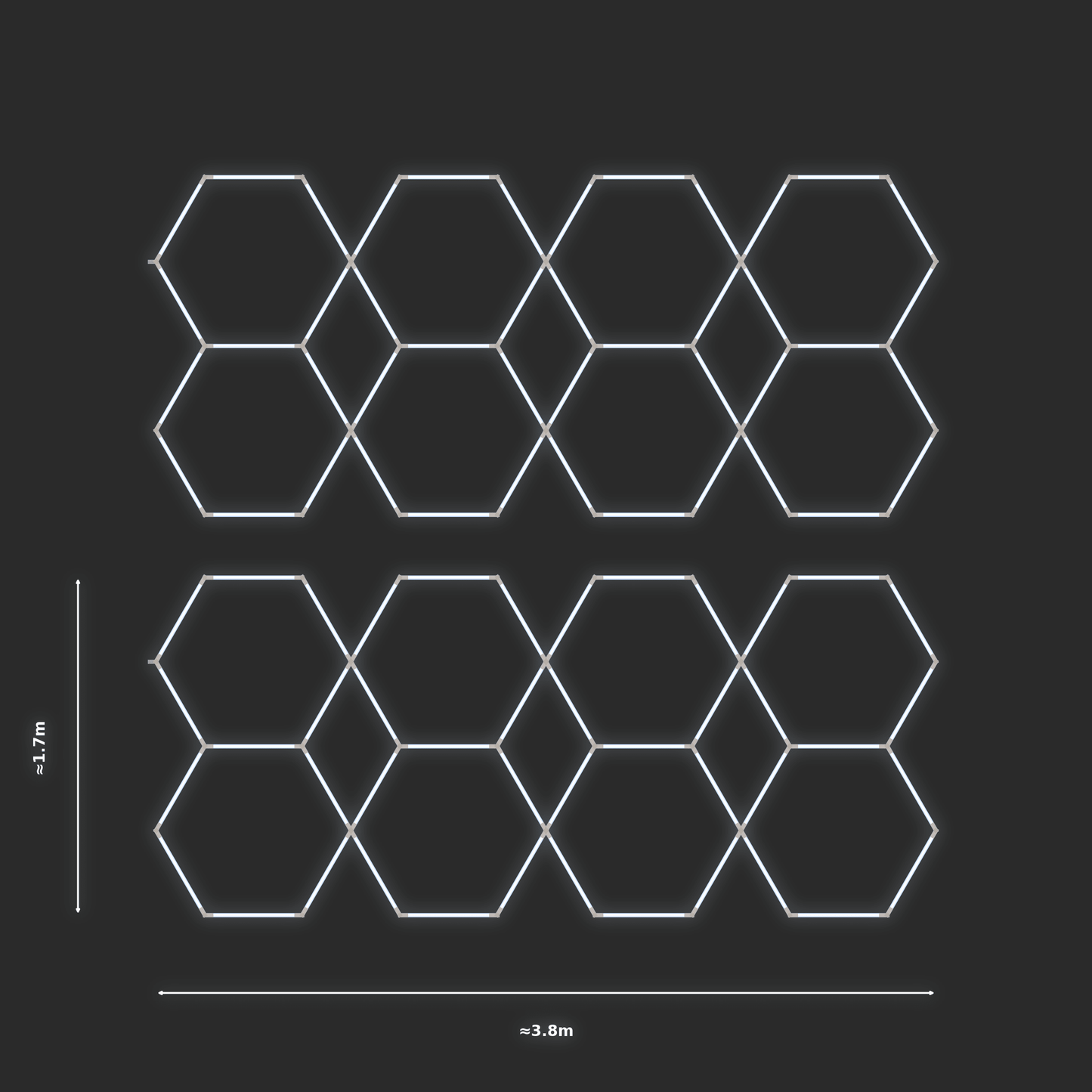 ULTRABEAM LED Light Kit Hex Parallel 1.7x3.8m 264W — None, 2-pack