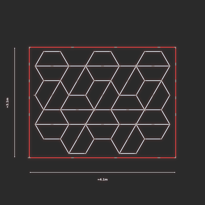 ULTRABEAM LED Light Kit Hex Alternating 2.9x3.8m 540W — Red