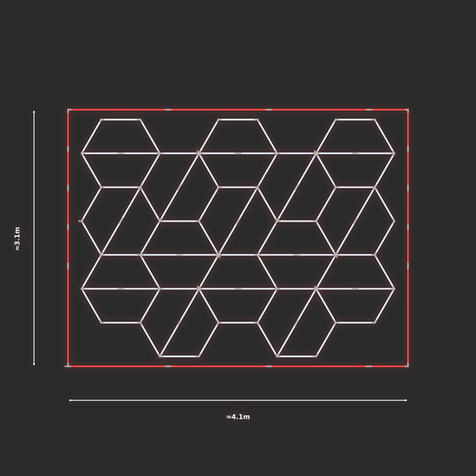 ULTRABEAM LED Light Kit Hex Alternating 2.9x3.8m 540W — Red