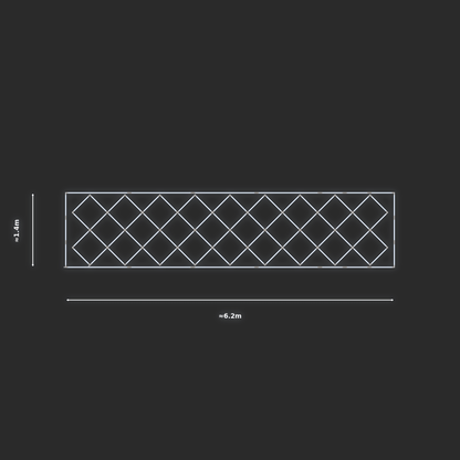 ULTRABEAM LED Light Kit Rect Offset 6x1.4m 432W — Cool White