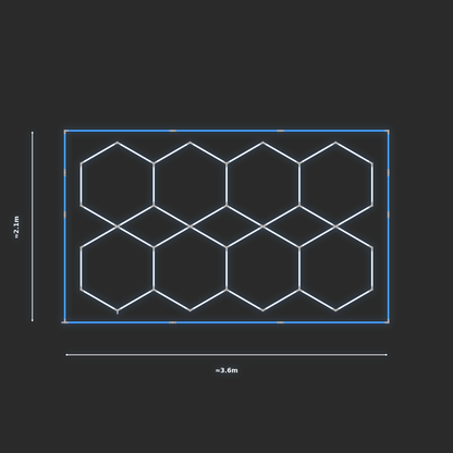 ULTRABEAM LED Light Kit Hex Parallel 3.3x1.9m 252W — Blue