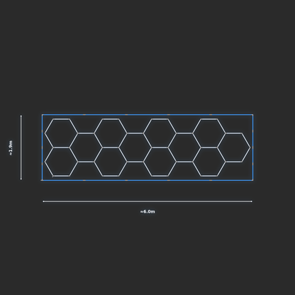 ULTRABEAM LED Light Kit Hex Classic 5.9x1.7m 324W — Blue