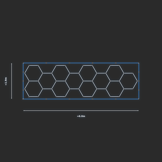 ULTRABEAM LED Light Kit Hex Classic 5.9x1.7m 324W — Blue