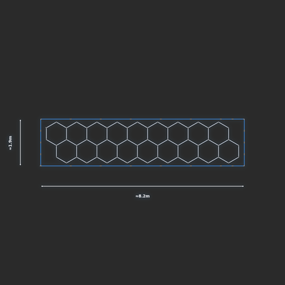 ULTRABEAM LED Light Kit Hex Classic 1.7x7.7m 450W — Blue