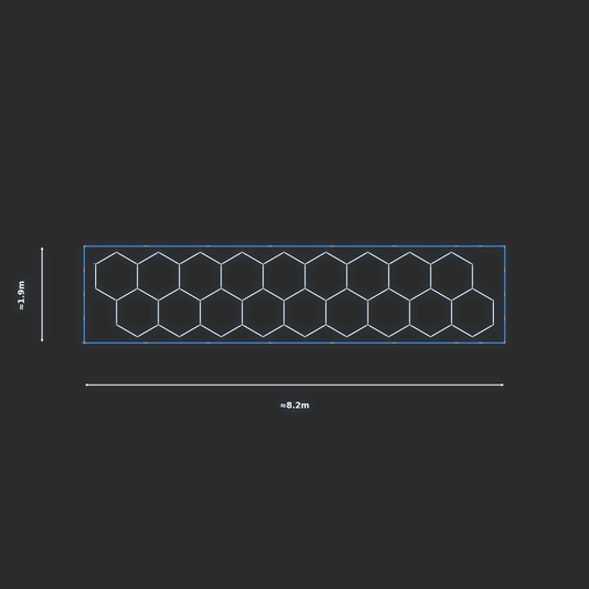 ULTRABEAM LED Light Kit Hex Classic 1.7x7.7m 450W — Blue