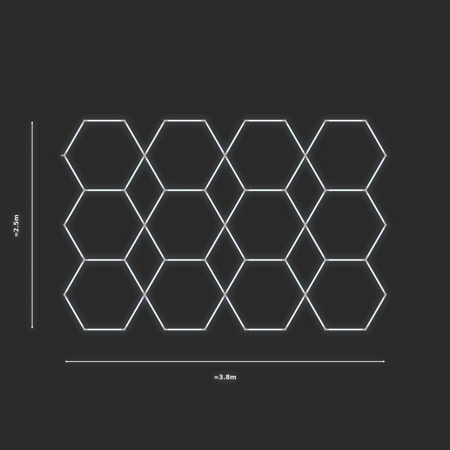 ULTRABEAM LED Light Kit Hex Parallel 2.5x3.8m 384W — None