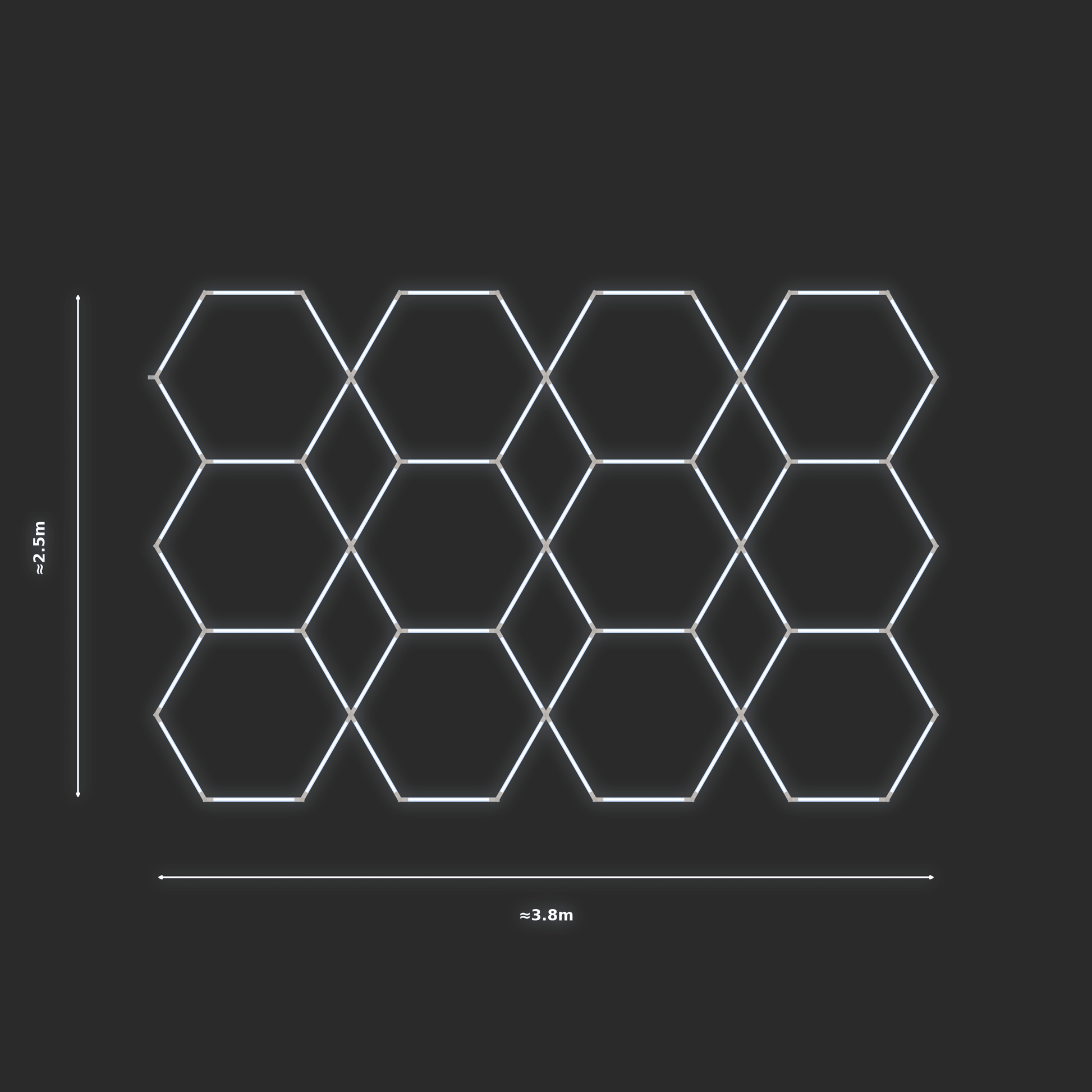 ULTRABEAM LED Light Kit Hex Parallel 2.5x3.8m 384W — None