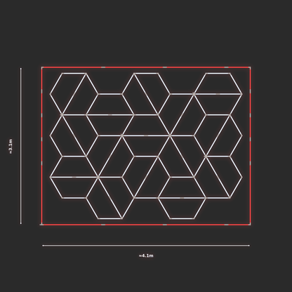 ULTRABEAM LED Light Kit Hex Rotating 2.9x3.8m 540W — Red