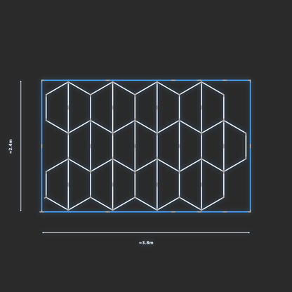 ULTRABEAM LED Light Kit Hex Vertical 3.7x2.4m 438W — Blue