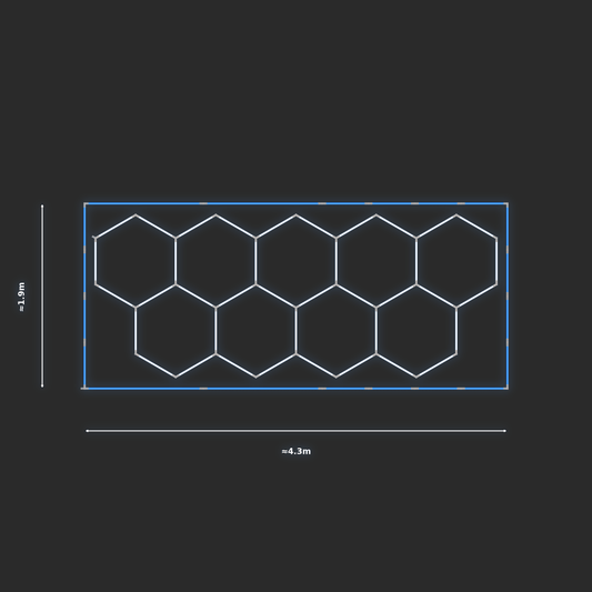 ULTRABEAM LED Light Kit Hex Classic 1.7x4.1m 234W — Blue