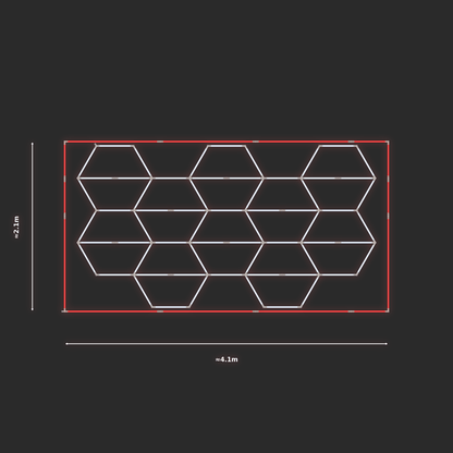 ULTRABEAM LED Light Kit Hex Vertical 2.1x3.8m 378W — Red