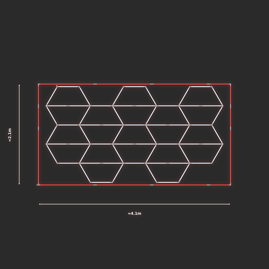 ULTRABEAM LED Light Kit Hex Vertical 2.1x3.8m 378W — Red