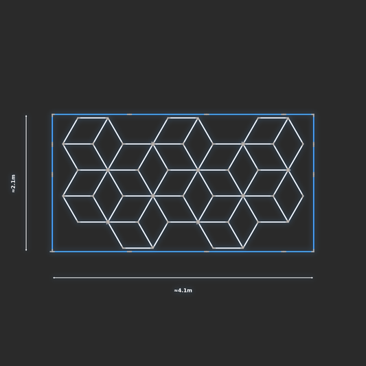 ULTRABEAM LED Light Kit Cube 2.1x3.8m 438W — Blue