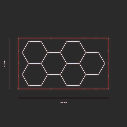ULTRABEAM LED Light Kit Hex Classic 3.1x1.7m 168W — Red