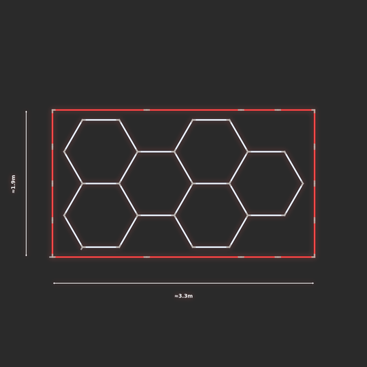 ULTRABEAM LED Light Kit Hex Classic 3.1x1.7m 168W — Red