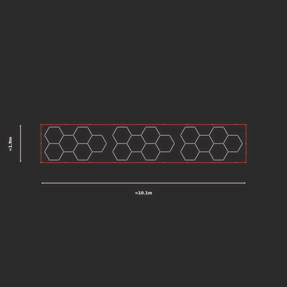 ULTRABEAM LED Light Kit Hex Classic 3.1x1.7m 168W — Red, 3-pack