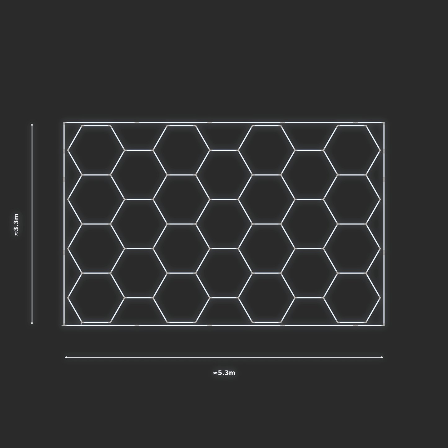 ULTRABEAM LED Light Kit Hex Classic 5.2x3.3m 576W — Cool White