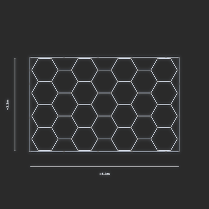 ULTRABEAM LED Light Kit Hex Classic 5.2x3.3m 576W — Cool White