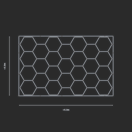 ULTRABEAM LED Light Kit Hex Classic 5.2x3.3m 576W — Cool White