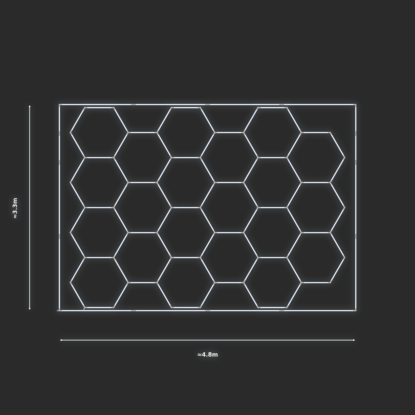 ULTRABEAM LED Light Kit Hex Classic 4.5x3.3m 486W — Cool White
