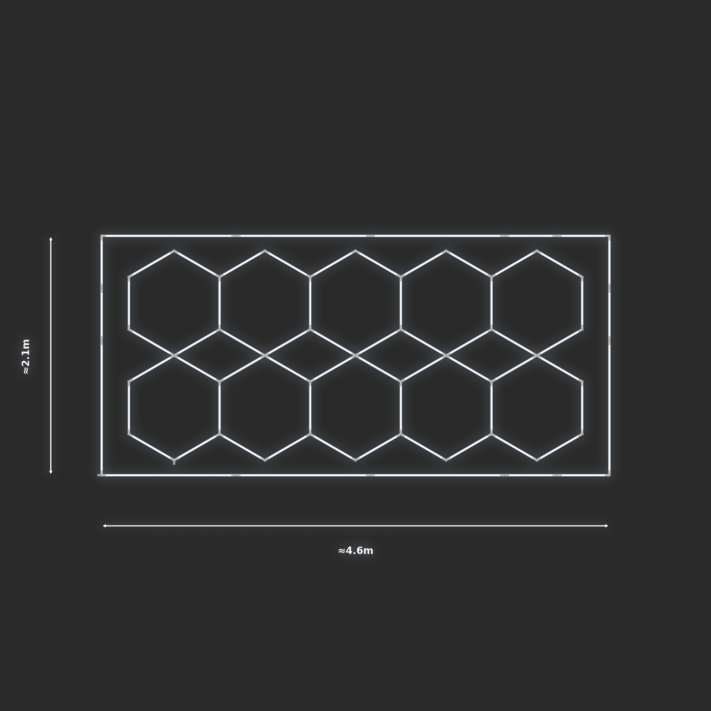 ULTRABEAM LED Light Kit Hex Parallel 4.1x1.9m 312W — Cool White