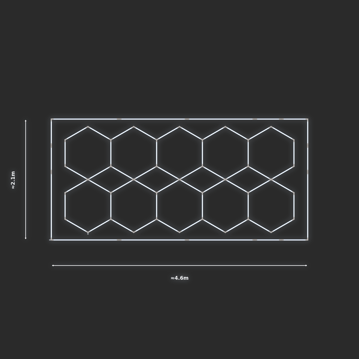 ULTRABEAM LED Light Kit Hex Parallel 4.1x1.9m 312W — Cool White