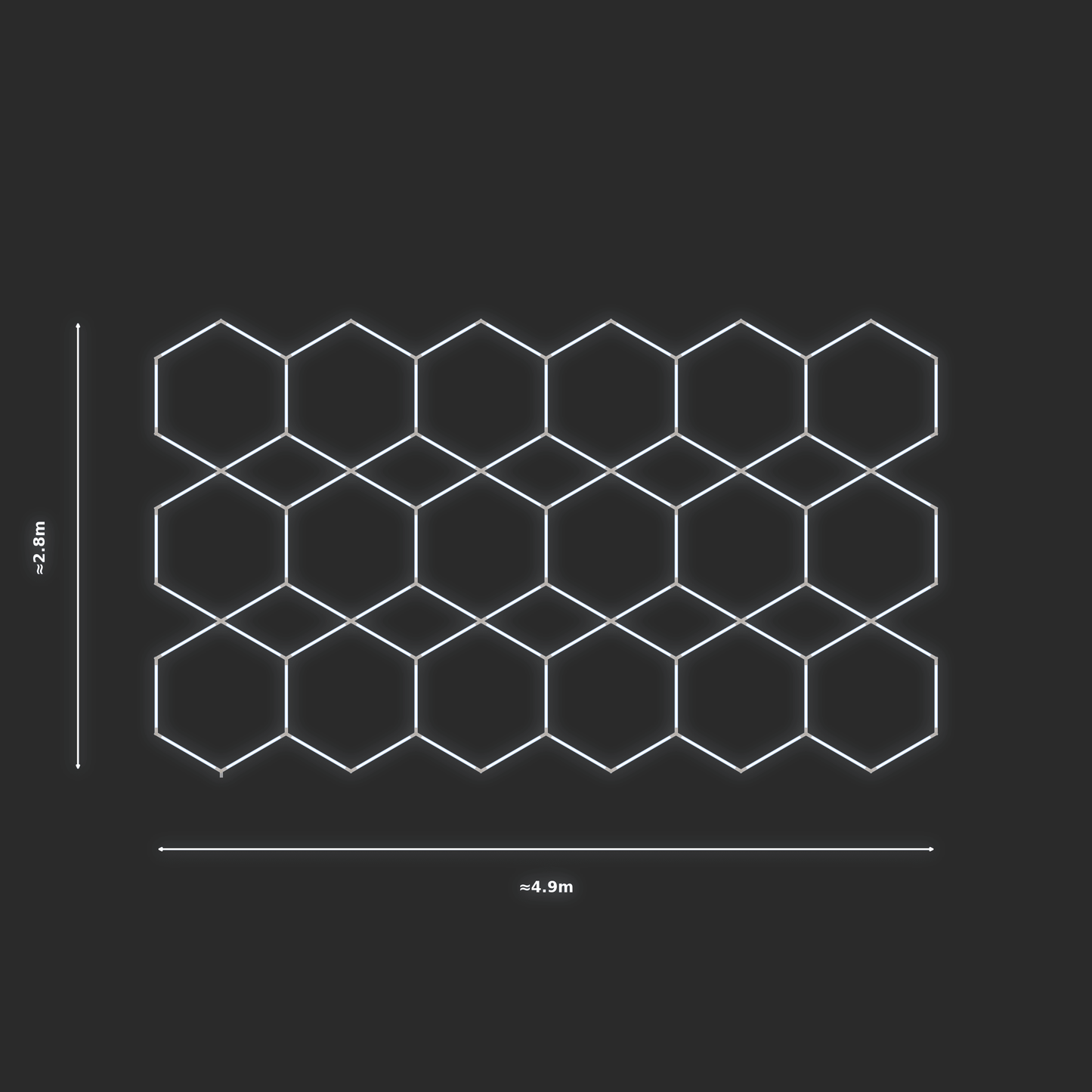 ULTRABEAM LED Light Kit Hex Parallel 4.9x2.8m 558W — None