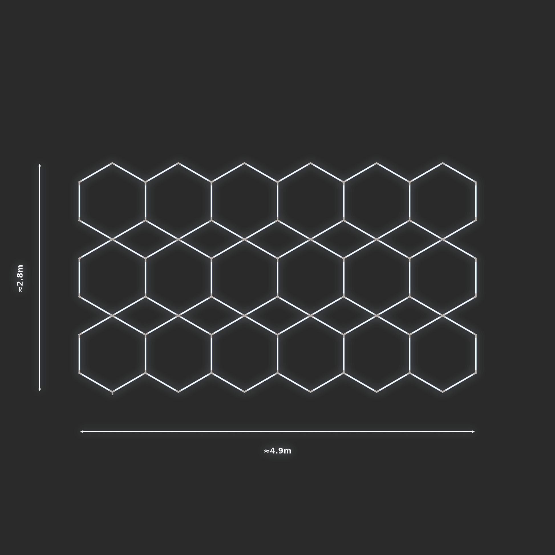ULTRABEAM LED Light Kit Hex Parallel 4.9x2.8m 558W — None