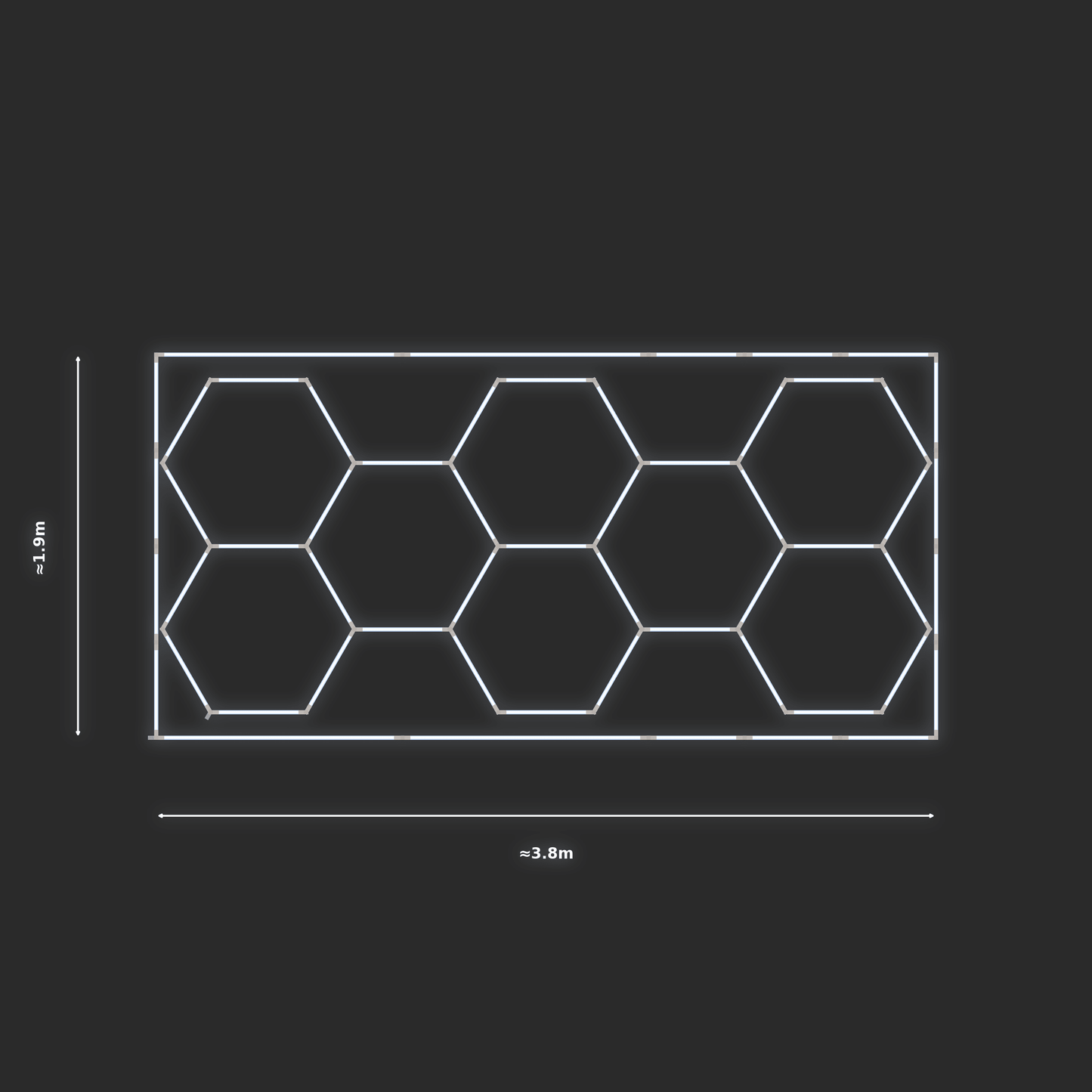 ULTRABEAM LED Light Kit Hex Classic 3.8x1.7m 222W — Cool White