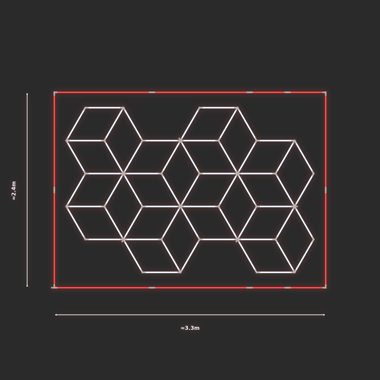 ULTRABEAM LED Light Kit Cube 2.1x3.1m 354W — Red