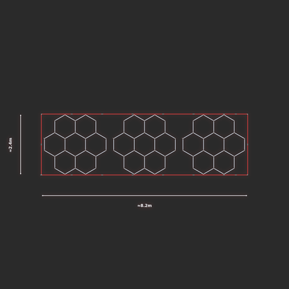 ULTRABEAM LED Light Kit Hex Classic 2.4x2.5m 180W — Red, 3-pack
