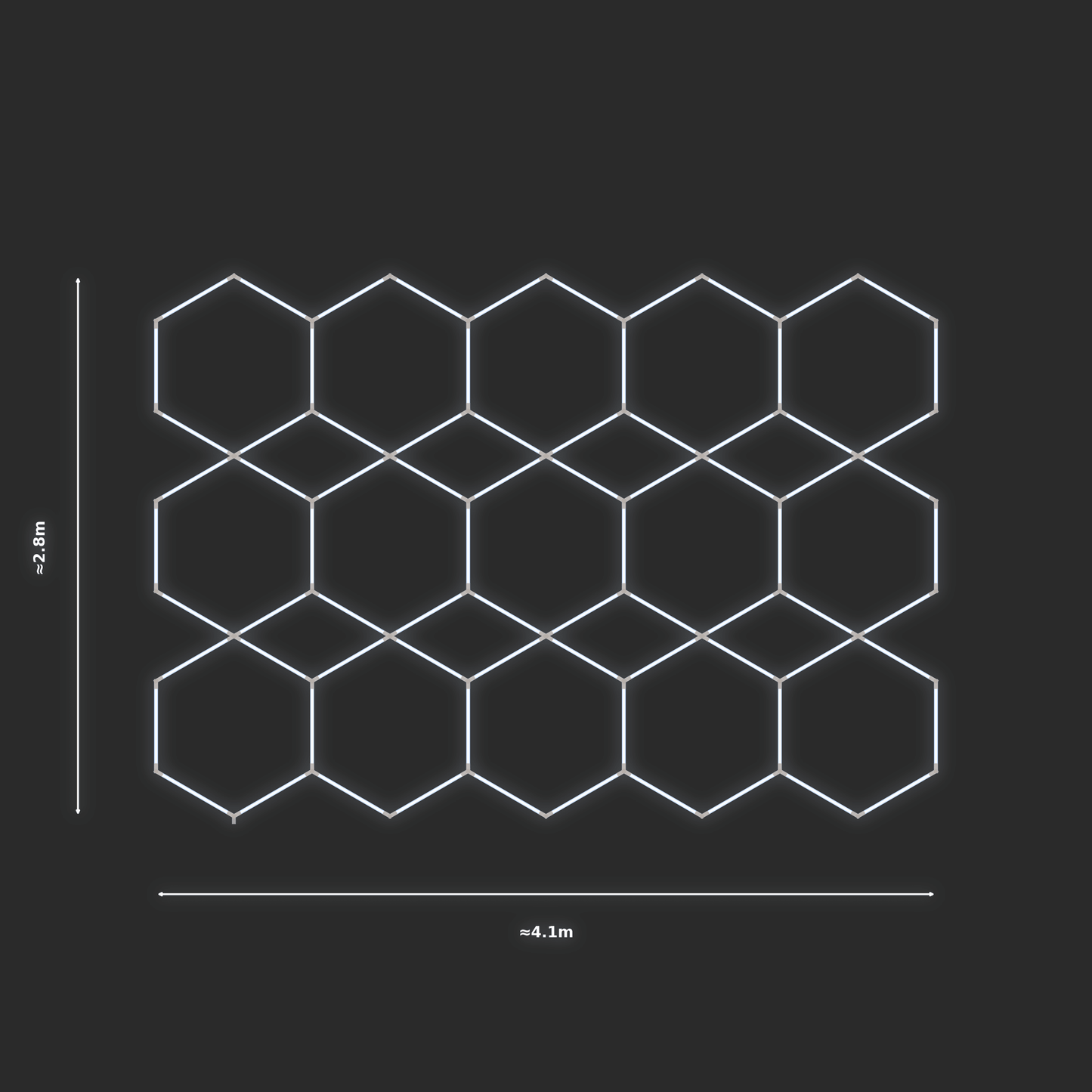 ULTRABEAM LED Light Kit Hex Parallel 4.1x2.8m 468W — None