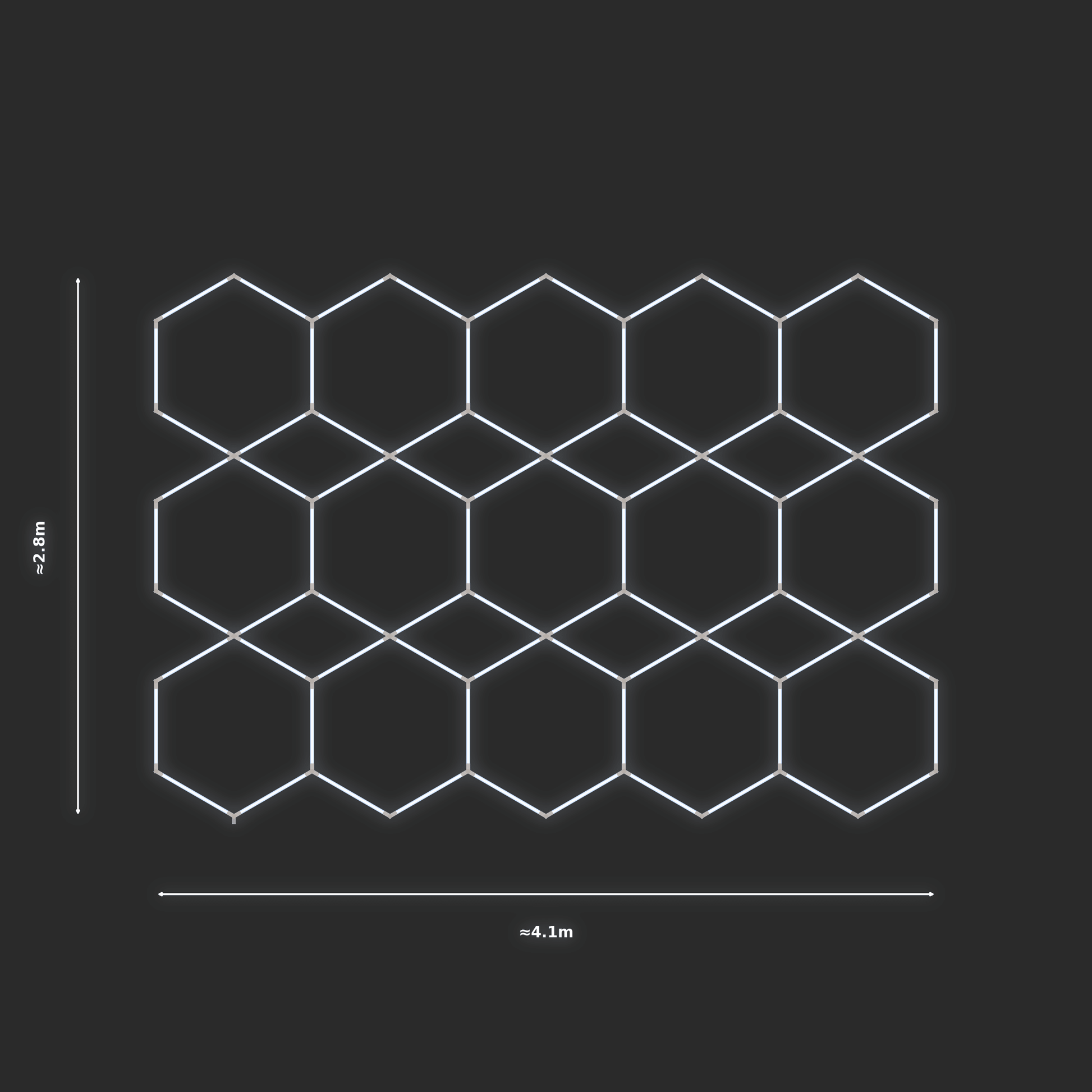 ULTRABEAM LED Light Kit Hex Parallel 4.1x2.8m 468W — None