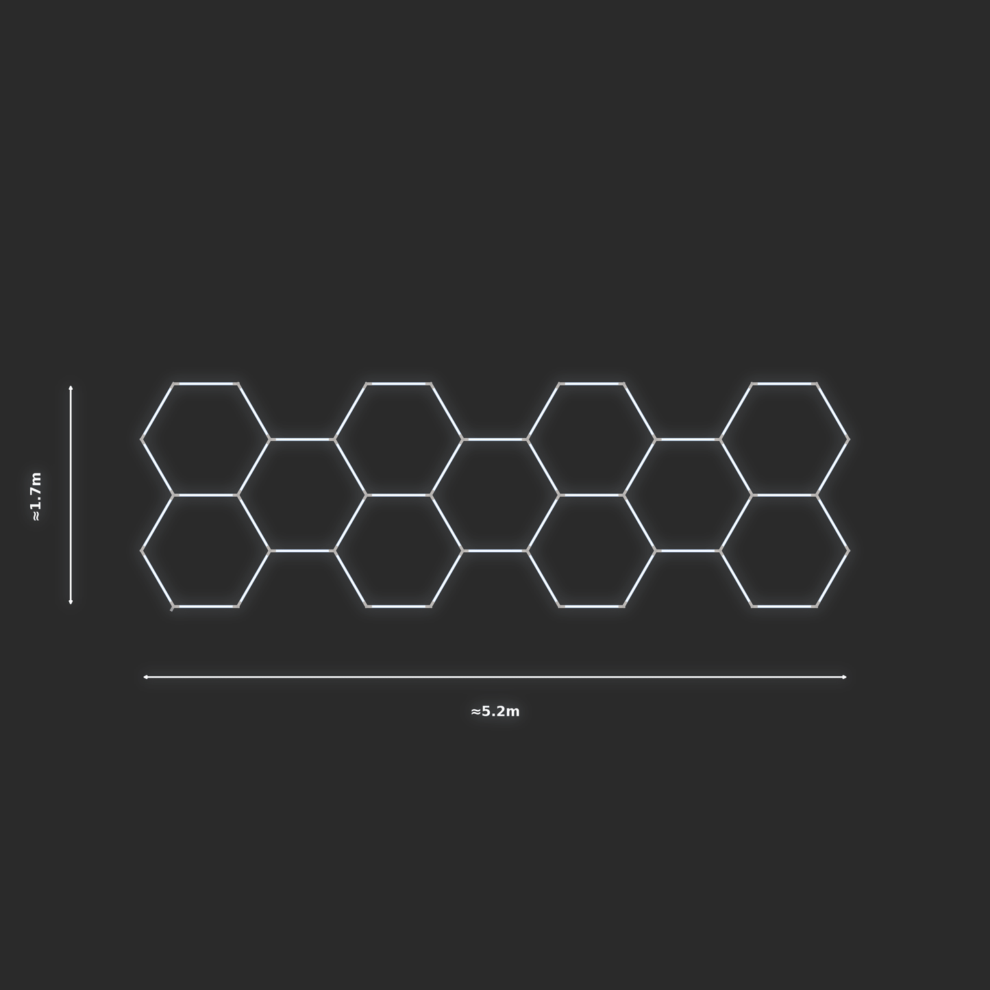 ULTRABEAM LED Light Kit Hex Classic 5.2x1.7m 300W — None