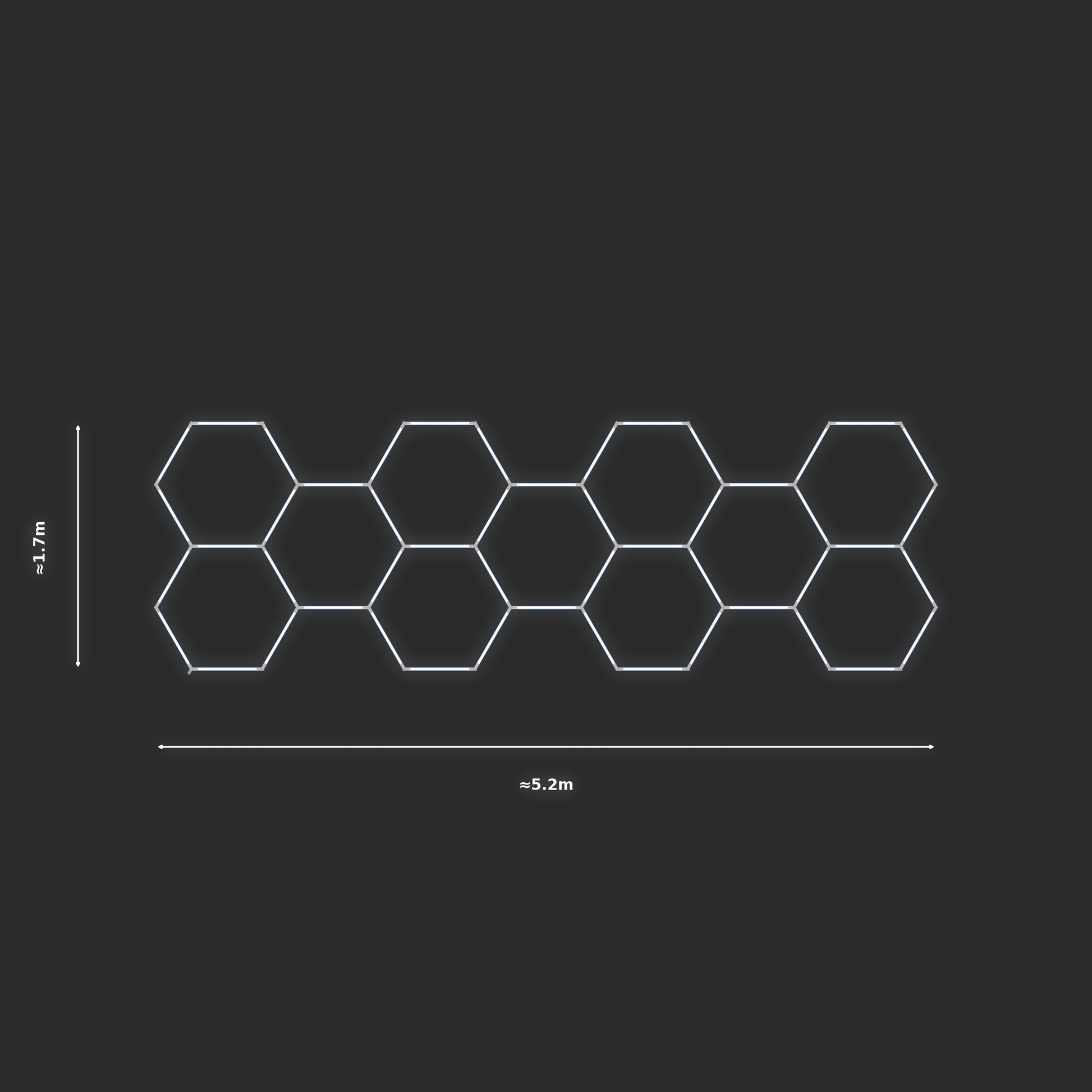 ULTRABEAM LED Light Kit Hex Classic 5.2x1.7m 300W — None