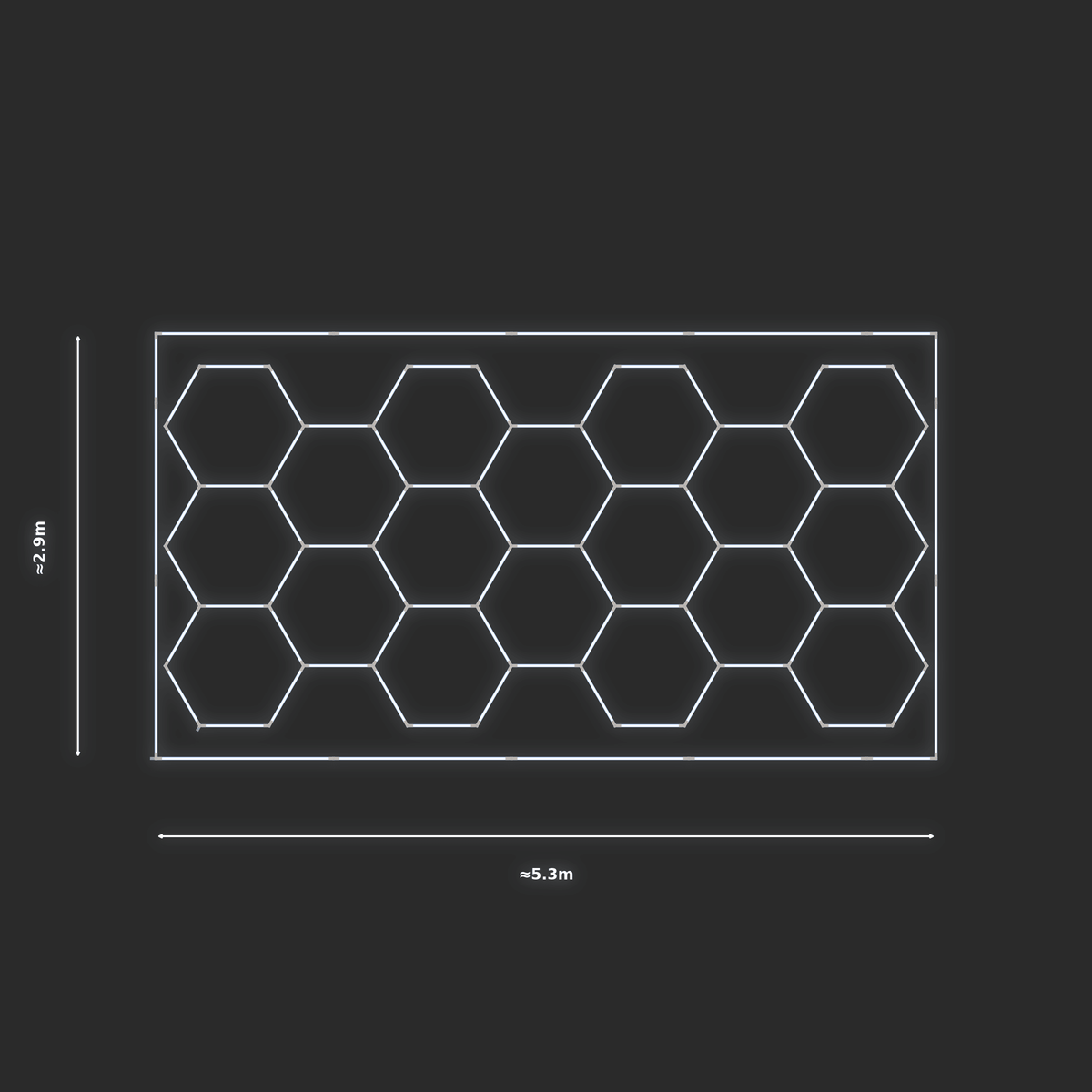 ULTRABEAM LED Light Kit Hex Classic 5.2x2.5m 438W — Cool White