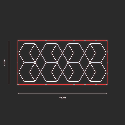 ULTRABEAM LED Light Kit Chevron 3.8x1.7m 360W — Red