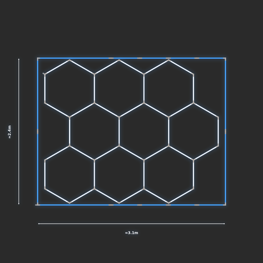 ULTRABEAM LED Light Kit Hex Classic 2.4x2.9m 228W — Blue