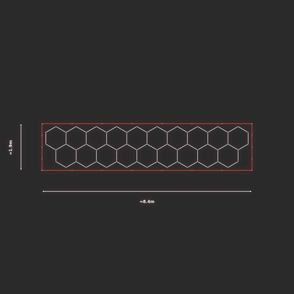 ULTRABEAM LED Light Kit Hex Classic 1.7x8.1m 474W — Red