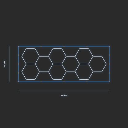ULTRABEAM LED Light Kit Hex Classic 4.5x1.7m 246W — Blue