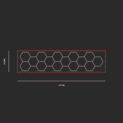 ULTRABEAM LED Light Kit Hex Classic 7.3x1.7m 402W — Red