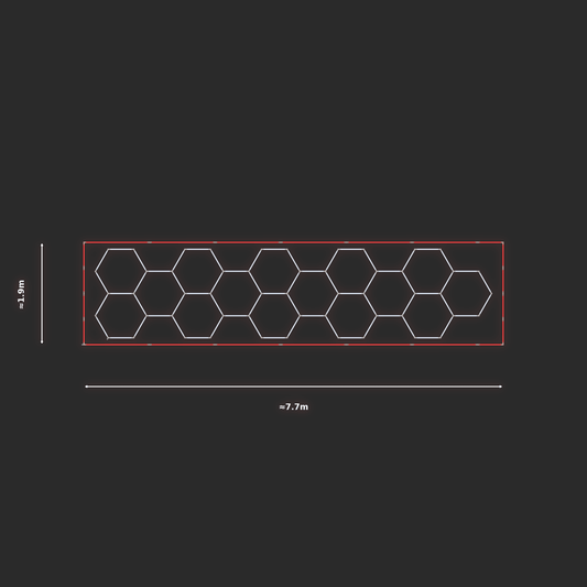 ULTRABEAM LED Light Kit Hex Classic 7.3x1.7m 402W — Red