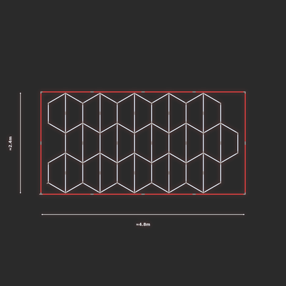 ULTRABEAM LED Light Kit Hex Vertical 4.5x2.4m 540W — Red
