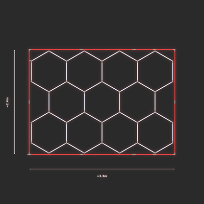 ULTRABEAM LED Light Kit Hex Classic 2.4x3.3m 276W — Red