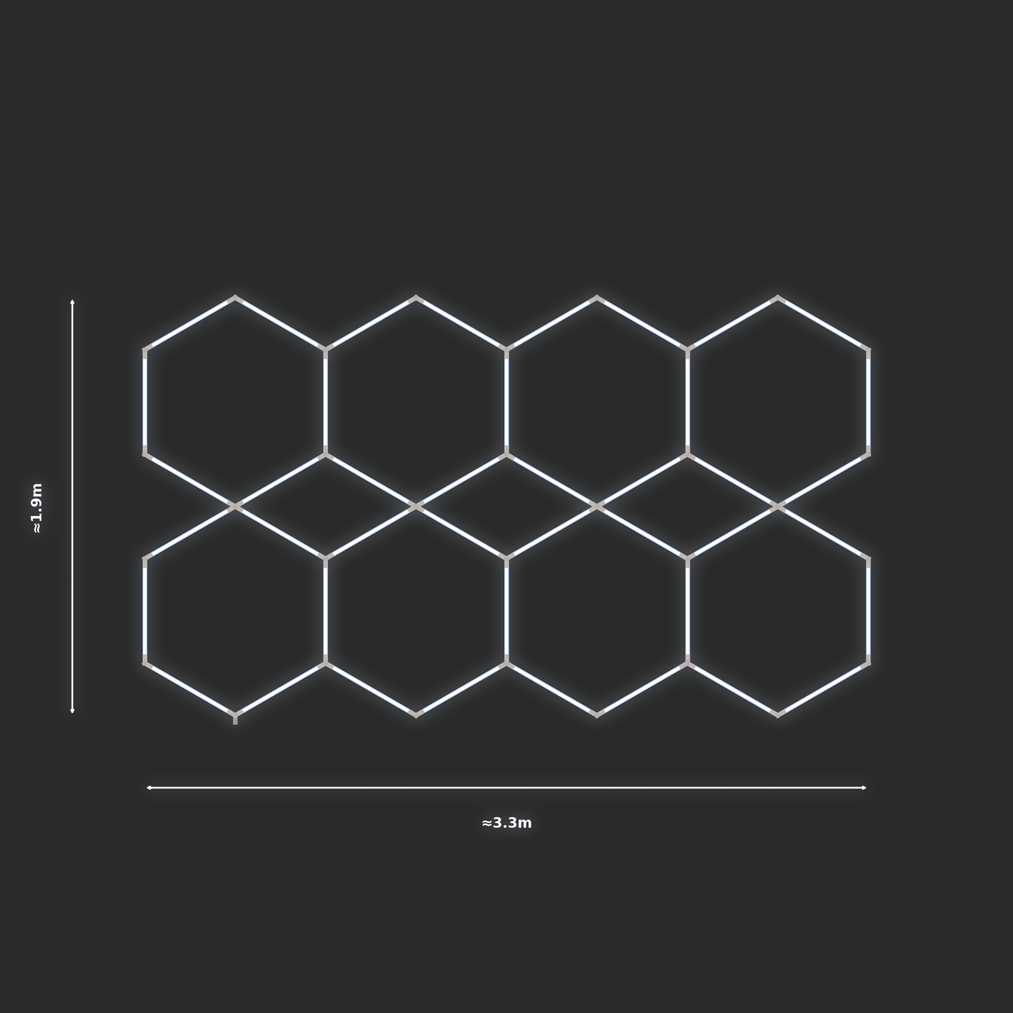ULTRABEAM LED Light Kit Hex Parallel 3.3x1.9m 252W — None