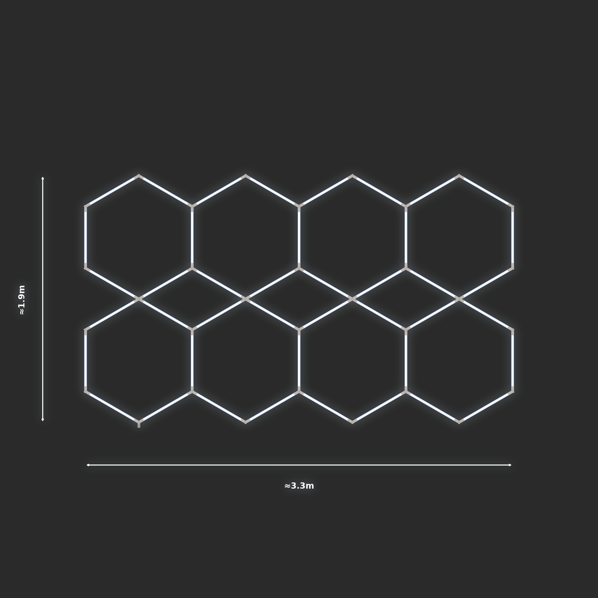 ULTRABEAM LED Light Kit Hex Parallel 3.3x1.9m 252W — None