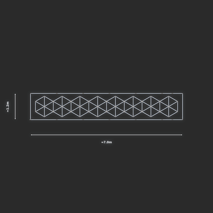 ULTRABEAM LED Light Kit Hex Subdivided 6.5x1m 534W — Cool White