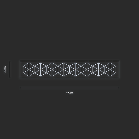 ULTRABEAM LED Light Kit Hex Subdivided 6.5x1m 534W — Cool White