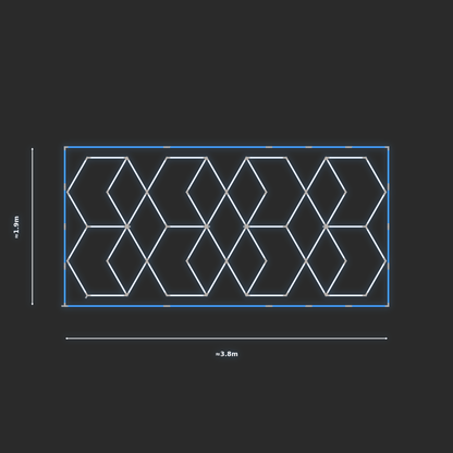ULTRABEAM LED Light Kit Chevron 3.8x1.7m 360W — Blue