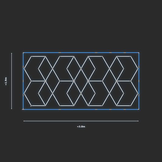ULTRABEAM LED Light Kit Chevron 3.8x1.7m 360W — Blue